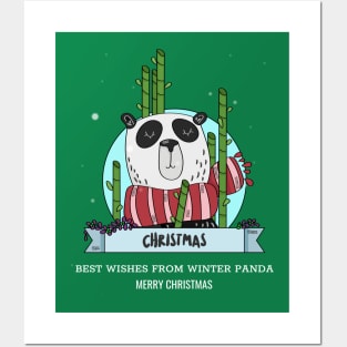 Christmas Panda Posters and Art